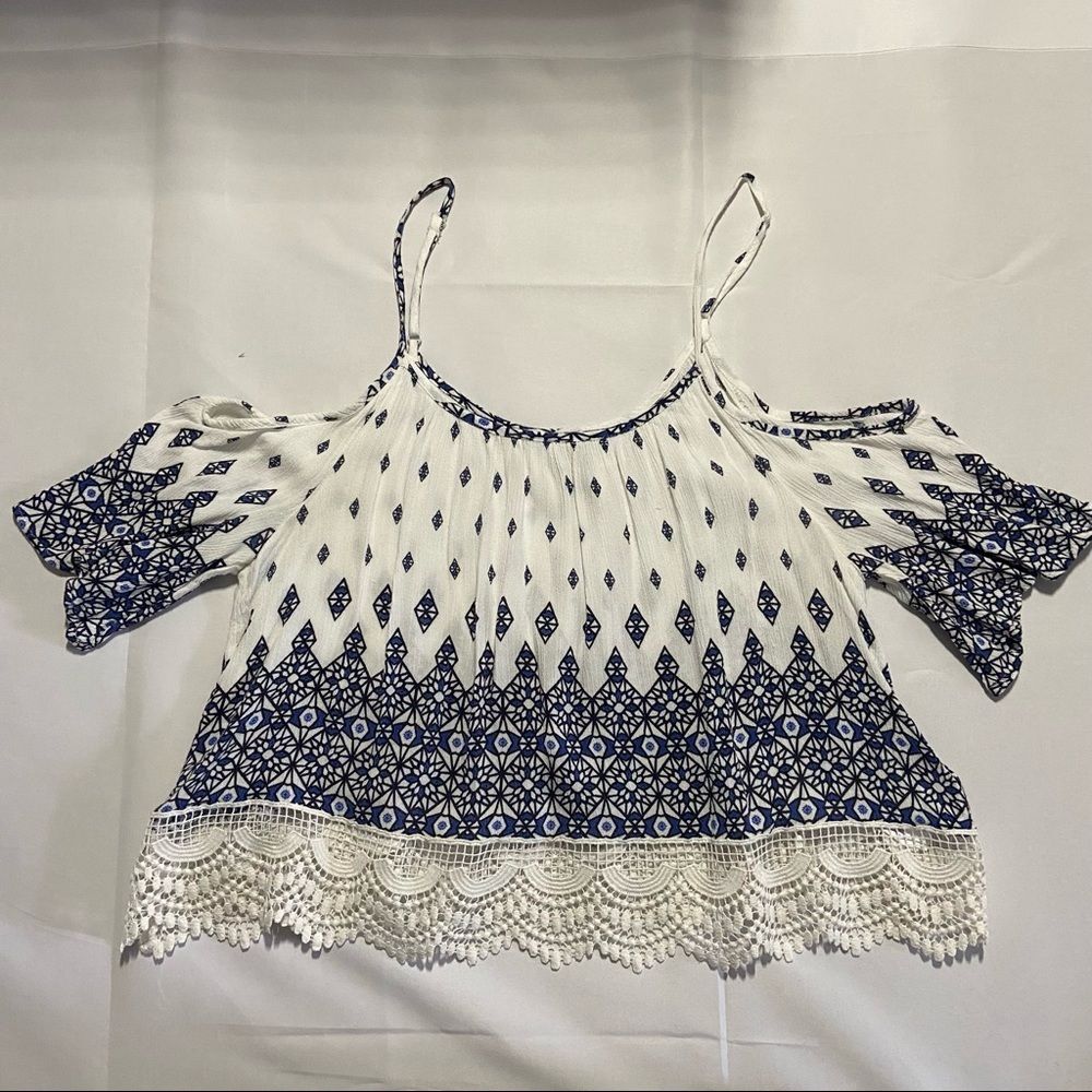Divided‎ by H&M petite Cold Shoulder Printed Top